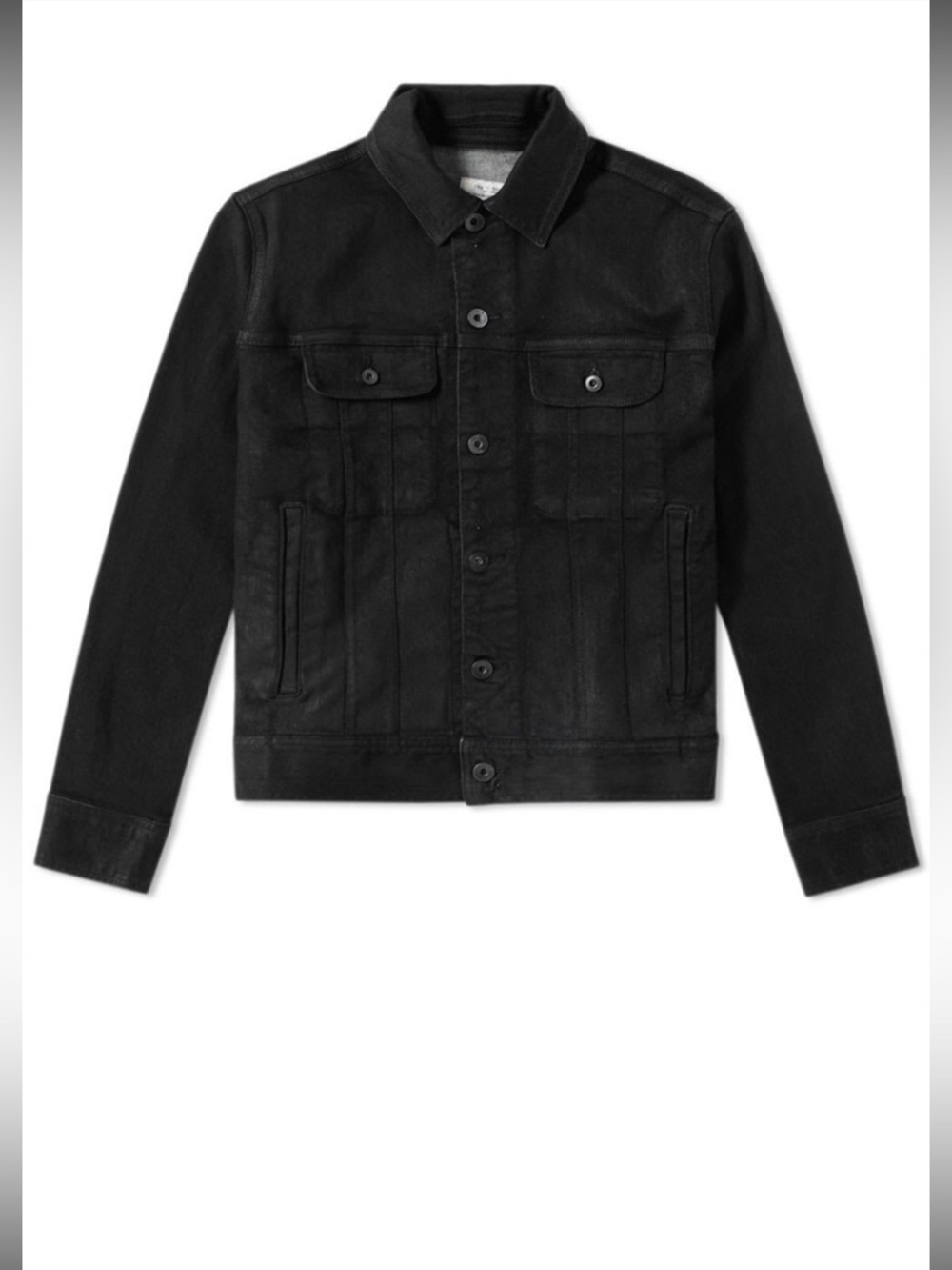 rag & bone Men's Black Button-Front denim jacket